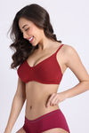 Zivame Basics Double Layered Non Wired 3/4th Coverage Sag Lift Bra - Sundried Tomato — thumbnail 3